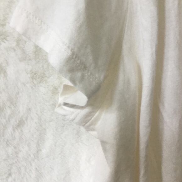 Anthropologie White Draped Short-Sleeve Crop T-Shirt - Picture 4 of 16